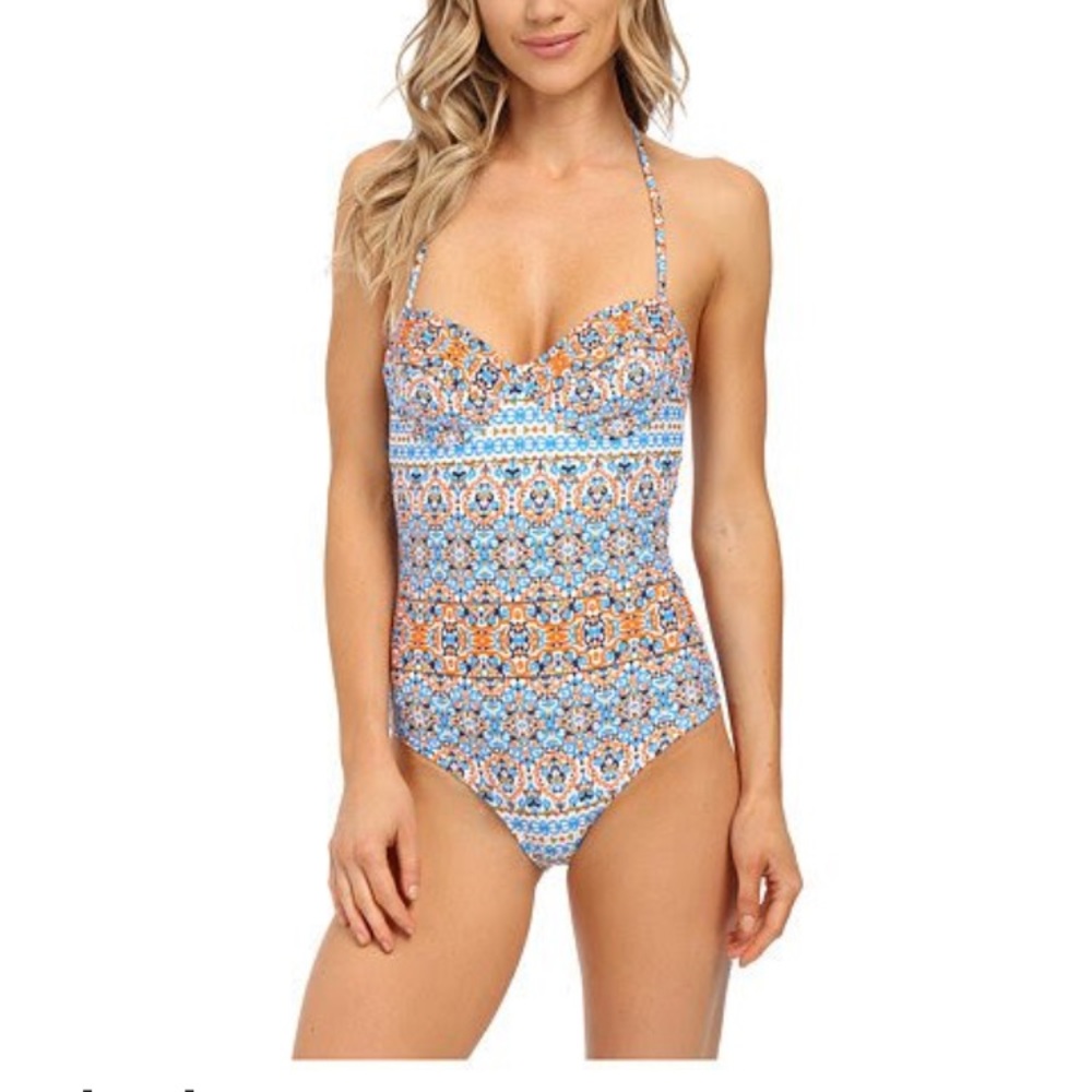Shoshanna Boho Medallion Underwire One-Piece